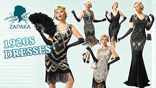 1920s Flapper Dresses amp Great Gatsby Vintage Dress Styles Online  Zapaka [upl. by Tegirb]