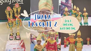 JUARA FAVORIT 2 ‼️ LOMBA MENARI PIALA DISBUDPAR KOTA TANGERANG KE2  TARI INDANG BADINDING [upl. by Spragens585]