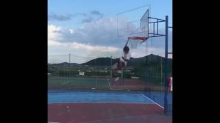 162cm ダンクに向けてリングジャンプ dunk practice jump [upl. by Aronel]