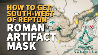 How to get SouthWest of Repton Roman Artifact Mask Assassins Creed Valhalla [upl. by Zilef]