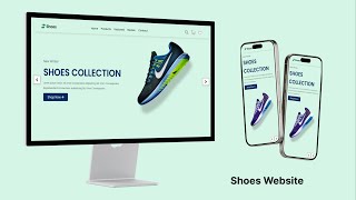 Responsive Shoes Website  HTML CSS Project Demo video [upl. by Gabrila]