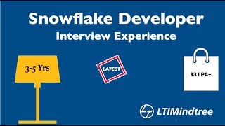 LTIMindtree Interview Experience  Data Engineer Interview  Snowflake Developer [upl. by Lorrad]