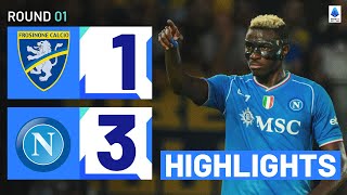 FrosinoneNapoli 13  Osimhen Double on Opening Day Goals amp Highlights  Serie A 202324 [upl. by Livi846]