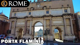 Rome guided tour ➧ Porta Flaminia 4K Ultra HD [upl. by Cazzie]