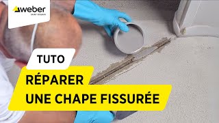 Comment réparer une chape fissurée avec un mortier de réparation époxy  Weber [upl. by Turner139]