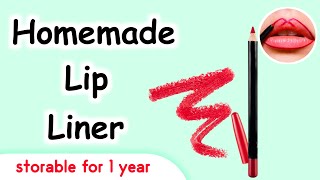 How to make lip liner at home  diy lip liner  Homemade lip liner  Lip liner pencil [upl. by Leerzej]