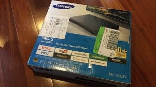 Unboxing the Samsung BDJ5100 smart BlueRay player [upl. by Mandi]