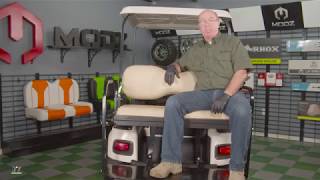 Modz Flip4 EZGO TXT Rear Seat Kit Installation HowTo [upl. by Sinylg]