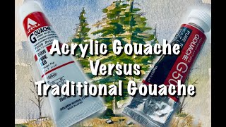 Acrylic Gouache Versus Traditional Gouache [upl. by Orna94]