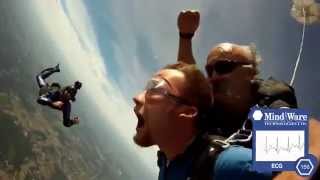 Skydiving with the MindWare Mobile Impedance Cardiograph [upl. by Adnolrehs]