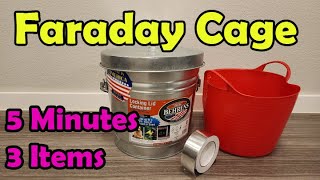 How To Make A Faraday Cage In 5 Minutes Using 3 Items  How To Test It [upl. by Asylem]