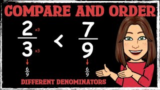 Compare and Order Different Denominators  Fractions  Maths with Mrs B [upl. by Roshan]