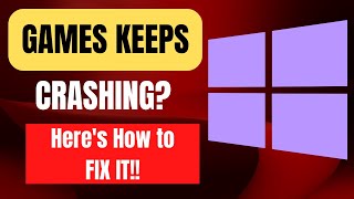 Games Keeps Crashing Windows 11 FIX Easy 2023 FIX [upl. by Mcquillin388]