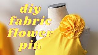 Easy DIY fabric flower Rosette Pin  No Sew Technique [upl. by Annaiek]