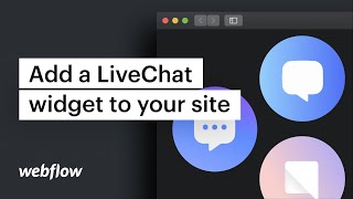 Add a LiveChat widget to your site — Webflow tutorial [upl. by Shulman]