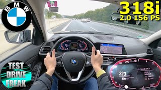 2022 BMW 318i G20 156 PS HIGH SPEED AUTOBAHN DRIVE POV [upl. by Orabel455]