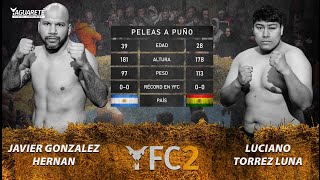 ¡Argentina vs Bolivia El Cuervo y Luna luchan por la gloria  Boxeo en Guantes de MMA  YFC2 [upl. by Willow]