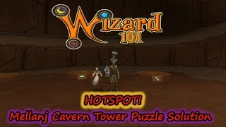 Wizard101 HOTSPOT Mirage Sand Worm Mellanj Cavern Puzzle Solution [upl. by Mou]