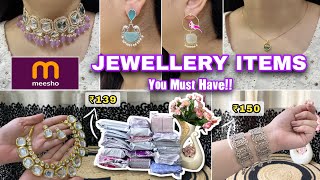 15 Meesho Jewellery  Partywear Necklaces  Jewellery Haul  Meesho AD Jewellery [upl. by Kirst]