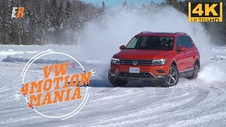 4K  Testing All VWs 4Motion on Snow and Ice [upl. by Lokkin]