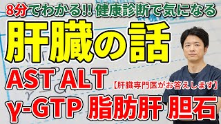 【8分でわかる 肝臓の話】 健康診断で気になるAST、ALT、γGTP、脂肪肝 胆石のできやすい人 教えて！秋山先生 No94 [upl. by Assyli]