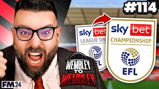 CHAMPIONS  Part 114  Wembley FM24  Football Manager 2024 [upl. by Acirej608]