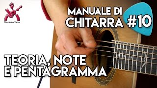 Lezione 10  un po di teoria le note e il pentagramma  Nuovo Manuale di Chitarra [upl. by Nevag]