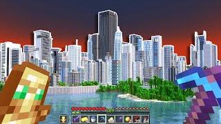 How I Built a MEGA City in Minecraft Survival [upl. by Ardnoyek]