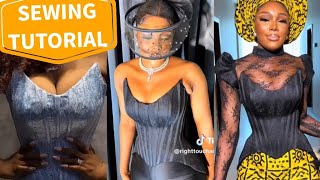 How to SEW STYLISH OVERBUST CORSETSEWING TUTORIAL with MODESTY PANEL 💥 [upl. by Anniahs]