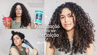 FINALIZAÇÃO CABELO CACHEADO para TER MUITA DEFINIÇÃO produtos fitagem truques✨ [upl. by Xam247]