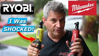 Ryobi 38quot Cordless Ratchet Vs Milwaukee TorqueRPM Tests [upl. by Alleacim]