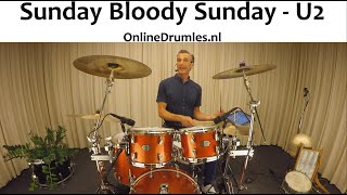 Meedrummen met Sunday Bloody Sunday – U2 – Online Drumles [upl. by Marks]