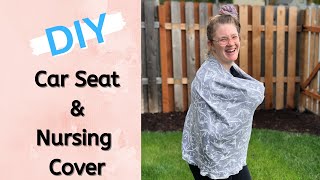 DIY Car Seat Cover amp Nursing Cover  3 in 1 QUICK Sewing Project [upl. by Jade]