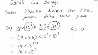 Bab 2 part III Matematik Tingkatan 3 kssm 22 Bentuk Piawai Pengiraan operasi asas aritmetik [upl. by Higginson]