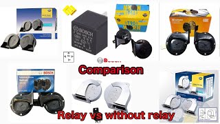 Best horn under ₹ 600  horn comparison  comparison with relay and without relay 2023 horn [upl. by Strohben502]