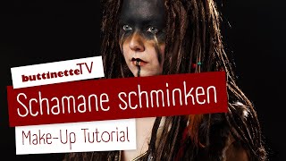 Schamane schminken  Tutorial  buttinette TV MAKEUP TUTORIAL [upl. by Aizirk]