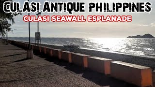 Culasi Antique Philippines Walking Tour Featuring Culasi Seawall Esplanade [upl. by Colfin868]