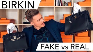 HERMES BIRKIN FAKE vs REAL КАК ЛЕГКО ОТЛИЧИТЬ ПОДДЕЛЬНУЮ СУМКУ БИРКИН [upl. by Kosey]