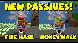 NEW PASSIVES Fire Mask amp Honey Mask  Bee Swarm Simulator [upl. by Katlaps]