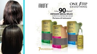 SMOOTHING RAMBUT PENDEK DENGAN INAURA [upl. by Eeldivad]