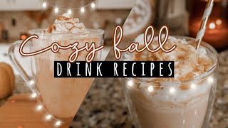 🍂 3 COZY FALL DRINK RECIPES 🍂  NO CAFFEINE EASY TO MAKE [upl. by Boucher]