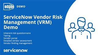 ServiceNow Vendor Risk Management VRM Demo [upl. by Nirot]