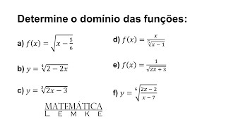 Inequação análise de domínio de funções com raiz enésima [upl. by Letnohs]