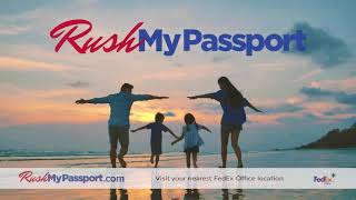 Passport Renewal Services Near You  RushMyPassport and Fedex Office [upl. by Ynohtnanhoj]