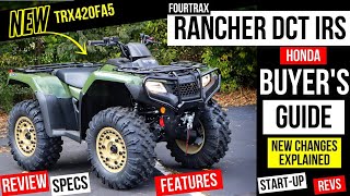 New Honda Rancher 420 DCT IRS 4x4 ATV Review Specs Features Changes  FourTrax Buyers Guide [upl. by Adnirod]