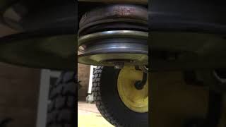 John Deere D170 drive belt replacement DIY Traction Drive Belt [upl. by Elman]