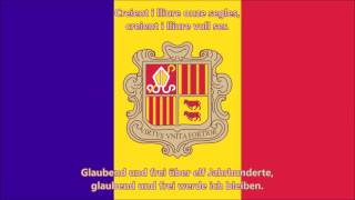 El Gran Carlemany  Nationalhymne von Andorra KatalanischDeutsch Text [upl. by Goldshell]