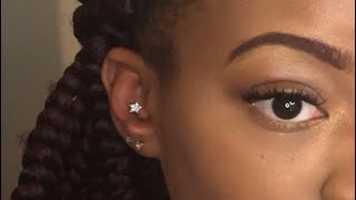 DIY Piercing My Conch at Home SUPER EASY [upl. by Ames]