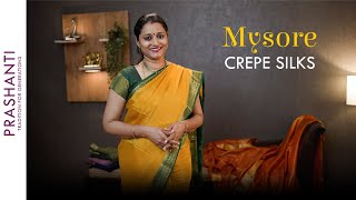 Mysore Crepe Silks by Prashanti [upl. by Ellehcen709]