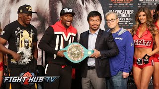 Floyd Mayweather vs Manny Pacquiao Full Video Full Final Press Conference video [upl. by Yesiad506]